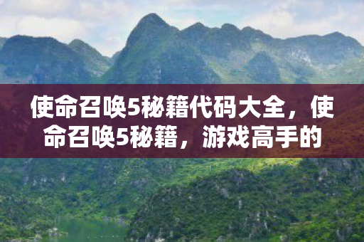 游戏高手的秘籍攻略大揭秘图片