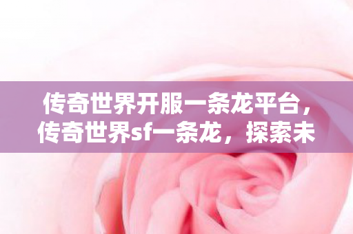 传奇世界开服一条龙平台图片