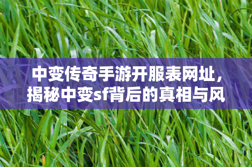 揭秘中变sf背后的真相与风险图片