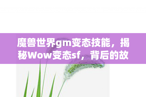 魔兽世界gm变态技能图片