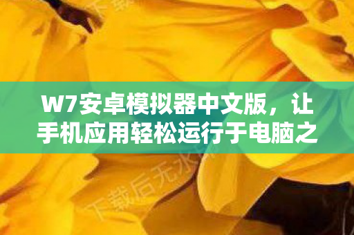 让手机应用轻松运行于电脑之上图片