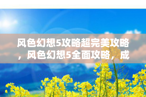 风色幻想5攻略超完美攻略图片