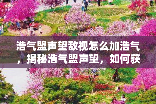 浩气盟声望敌视怎么加浩气图片