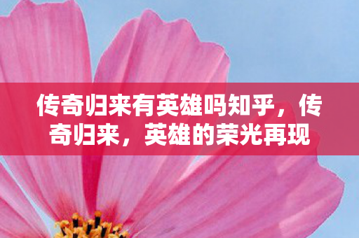 传奇归来有英雄吗知乎图片