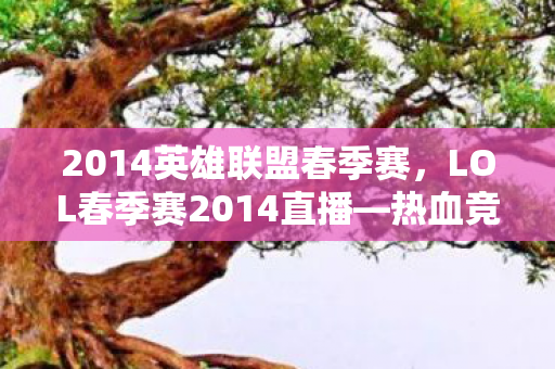 LOL春季赛2014直播图片
