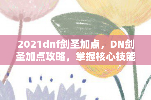 2021dnf剑圣加点图片