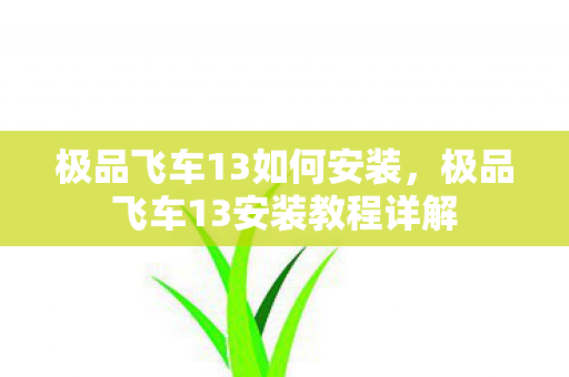 极品飞车13如何安装,极品飞车13安装教程详解 极品飞车13如何安装,极品飞车13安装教程详解