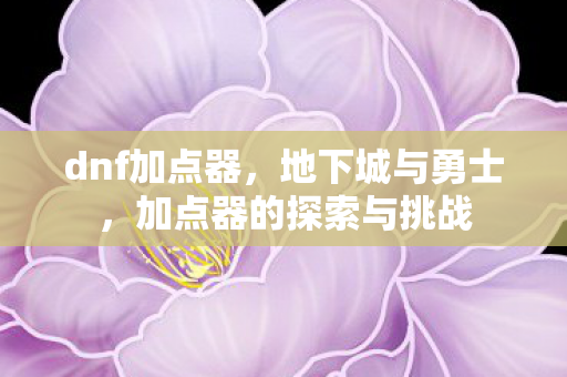 dnf加点器,地下城与勇士,加点器的探索与挑战 dnf加点器,地下城与勇士,加点器的探索与挑战