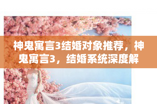 神鬼寓言3结婚对象推荐,神鬼寓言3,结婚系统深度解析 神鬼寓言3结婚对象推荐,神鬼寓言3,结婚系统深度解析