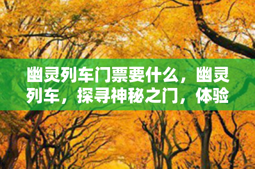 体验非凡之旅的门票攻略图片