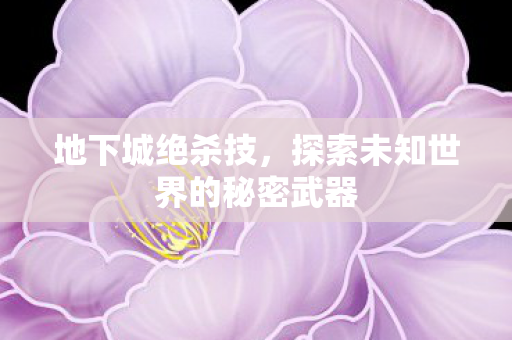 探索未知世界的秘密武器图片