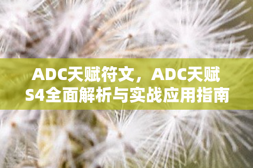 ADC天赋S4全面解析与实战应用指南图片