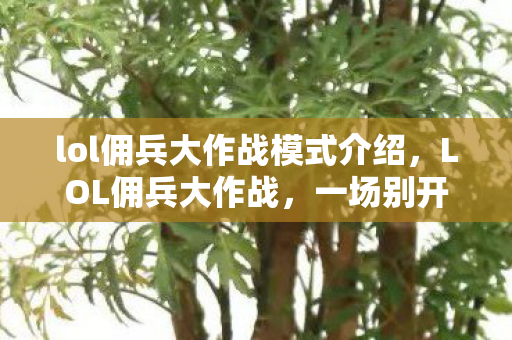 lol佣兵大作战模式介绍图片