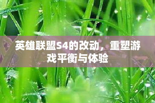 英雄联盟S4的改动图片