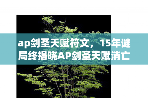 ap剑圣天赋符文，15年谜局终揭晓AP剑圣天赋消亡史，当数据流成河，谁在泪目？