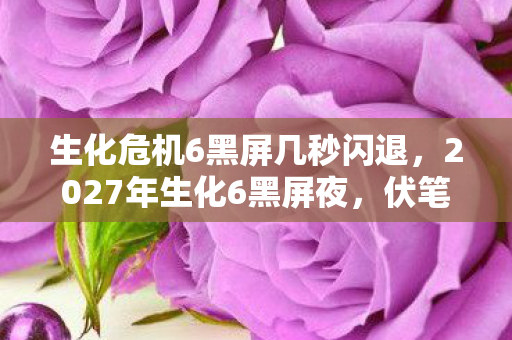 生化危机6黑屏几秒闪退,2027年生化6黑屏夜,伏笔揭开时,我竟鼻子一酸 生化危机6黑屏几秒闪退,2027年生化6黑屏夜,伏笔揭开时,我竟鼻子一酸