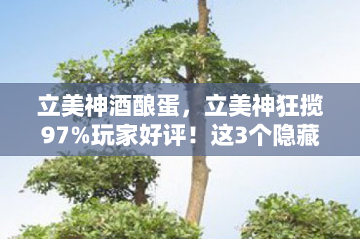立美神酒酿蛋，立美神狂揽97%玩家好评！这3个隐藏技巧让我哭到凌晨，结局反转太刀了