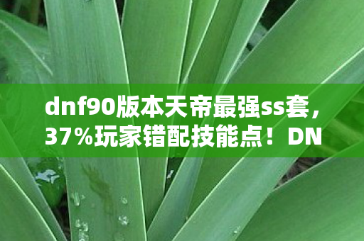 dnf90版本天帝最强ss套,37%玩家错配技能点!DNF天帝90级刷图加点暗藏暴利密码,老玩家集体泪目 dnf90版本天帝最强ss套,37%玩家错配技能点!DNF天帝90级刷图加点暗藏暴利密码,老玩家集体泪目