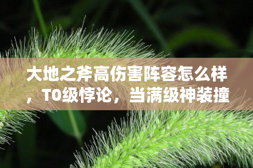 大地之斧高伤害阵容怎么样,T0级悖论,当满级神装撞碎现实废墟,灵魂震颤的竟是女儿的眼泪 大地之斧高伤害阵容怎么样,T0级悖论,当满级神装撞碎现实废墟,灵魂震颤的竟是女儿的眼泪