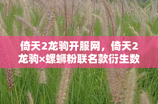 倚天2龙驹开服网,倚天2龙驹×螺蛳粉联名款衍生数破圈!我的钱包在二次元与三次元间意外阵亡 倚天2龙驹开服网,倚天2龙驹×螺蛳粉联名款衍生数破圈!我的钱包在二次元与三次元间意外阵亡