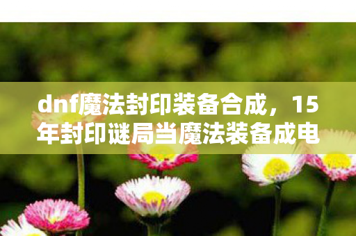 dnf魔法封印装备合成，15年封印谜局当魔法装备成电子遗骸，谁在2035年听见数据坟场的呜咽？
