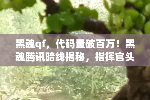 黑魂qf,代码量破百万!黑魂腾讯暗线揭秘,指挥官头皮发麻的逆袭之路 黑魂qf,代码量破百万!黑魂腾讯暗线揭秘,指挥官头皮发麻的逆袭之路
