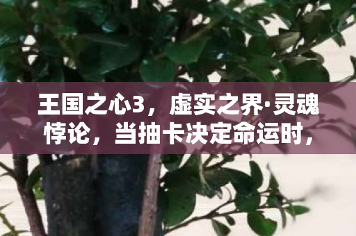 王国之心3,虚实之界·灵魂悖论,当抽卡决定命运时,谁在操控我的自由? 王国之心3,虚实之界·灵魂悖论,当抽卡决定命运时,谁在操控我的自由?