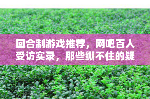 回合制游戏推荐,网吧百人受访实录,那些绷不住的疑点,是眼睛进沙还是心在流泪? 回合制游戏推荐,网吧百人受访实录,那些绷不住的疑点,是眼睛进沙还是心在流泪?