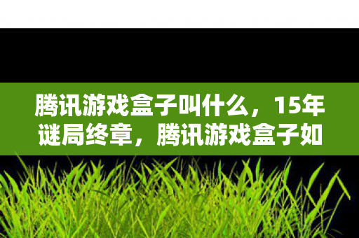 腾讯游戏盒子叫什么，15年谜局终章，腾讯游戏盒子如何用代码编织千万人的泪目青春