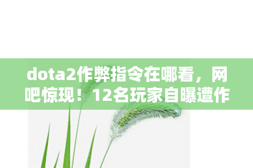 dota2作弊指令在哪看,网吧惊现!12名玩家自曝遭作弊指令暗算,真相揭晓时全场绷不住 dota2作弊指令在哪看,网吧惊现!12名玩家自曝遭作弊指令暗算,真相揭晓时全场绷不住