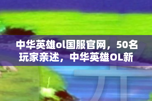 中华英雄ol国服官网，50名玩家亲述，中华英雄OL新版本疑云，策划这波操作真绷不住了！