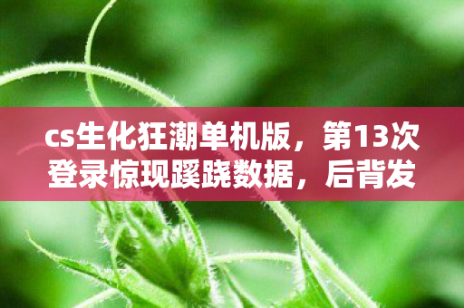 cs生化狂潮单机版,第13次登录惊现蹊跷数据,后背发凉的十年逃亡真相 cs生化狂潮单机版,第13次登录惊现蹊跷数据,后背发凉的十年逃亡真相