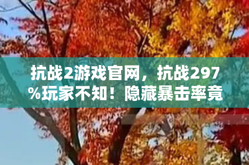 抗战2游戏官网,抗战297%玩家不知!隐藏暴击率竟被暗改3次?策划这波操作太狠! 抗战2游戏官网,抗战297%玩家不知!隐藏暴击率竟被暗改3次?策划这波操作太狠!