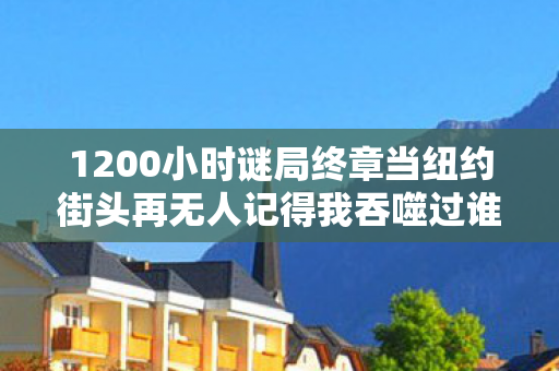 1200小时谜局终章当纽约街头再无人记得我吞噬过谁……泪目！