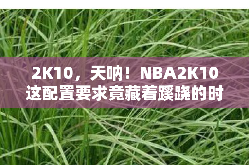 2K10，天呐！NBA2K10这配置要求竟藏着蹊跷的时代眼泪？