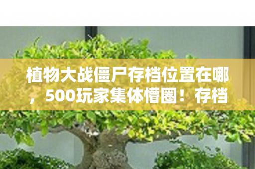 植物大战僵尸存档位置在哪,500玩家集体懵圈!存档位置成谜,网吧大神都绷不住笑场了 植物大战僵尸存档位置在哪,500玩家集体懵圈!存档位置成谜,网吧大神都绷不住笑场了