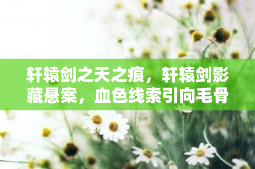 轩辕剑之天之痕,轩辕剑影藏悬案,血色线索引向毛骨悚然自戮真相 轩辕剑之天之痕,轩辕剑影藏悬案,血色线索引向毛骨悚然自戮真相