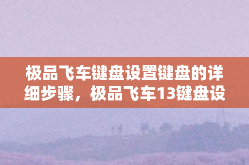 极品飞车键盘设置键盘的详细步骤，极品飞车13键盘设置攻略