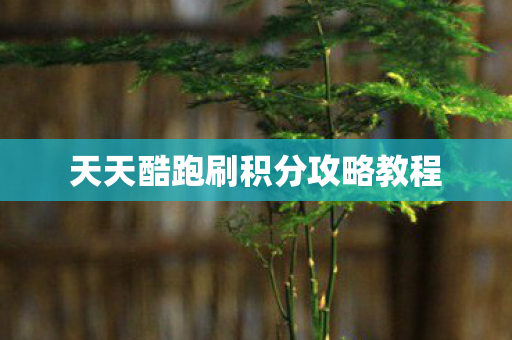 天天酷跑刷积分攻略教程图片