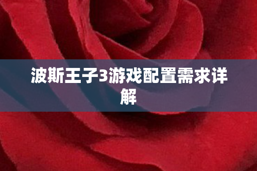 波斯王子3游戏配置需求详解图片