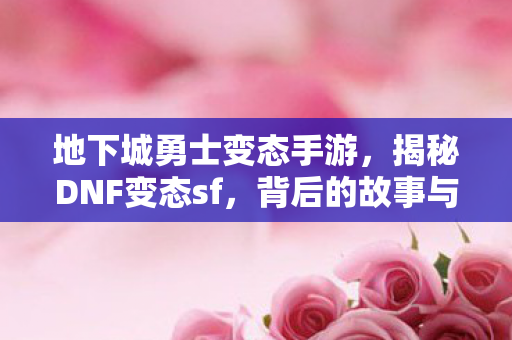 地下城勇士变态手游,揭秘DNF变态sf,背后的故事与争议 地下城勇士变态手游,揭秘DNF变态sf,背后的故事与争议