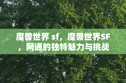 魔兽世界 sf,魔兽世界SF,网通的独特魅力与挑战 魔兽世界 sf,魔兽世界SF,网通的独特魅力与挑战