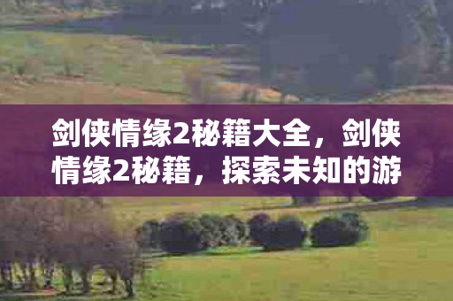 剑侠情缘2秘籍大全,剑侠情缘2秘籍,探索未知的游戏世界 剑侠情缘2秘籍大全,剑侠情缘2秘籍,探索未知的游戏世界