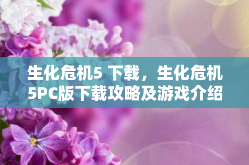 生化危机5 下载,生化危机5PC版下载攻略及游戏介绍 生化危机5 下载,生化危机5PC版下载攻略及游戏介绍
