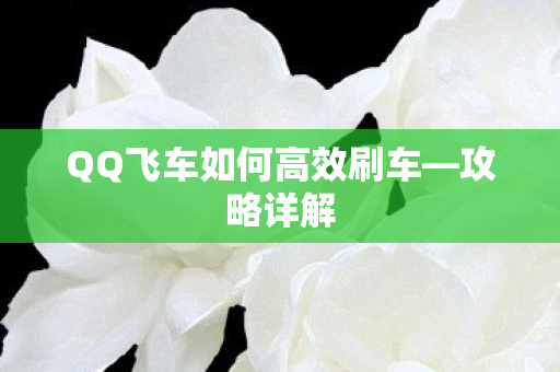 QQ飞车如何高效刷车图片