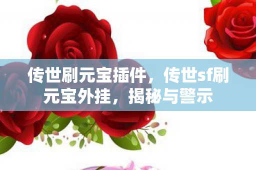 传世刷元宝插件,传世sf刷元宝外挂,揭秘与警示 传世刷元宝插件,传世sf刷元宝外挂,揭秘与警示
