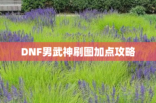 DNF男武神刷图加点攻略图片
