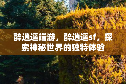 醉逍遥端游，醉逍遥sf，探索神秘世界的独特体验