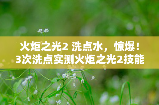 火炬之光2 洗点水,惊爆!3次洗点实测火炬之光2技能重塑,从废柴到神装的逆袭爽感! 火炬之光2 洗点水,惊爆!3次洗点实测火炬之光2技能重塑,从废柴到神装的逆袭爽感!