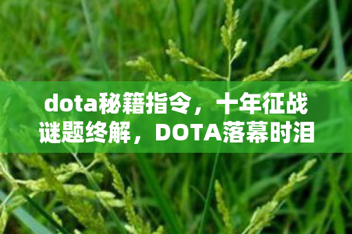dota秘籍指令,十年征战谜题终解,DOTA落幕时泪目成河 dota秘籍指令,十年征战谜题终解,DOTA落幕时泪目成河